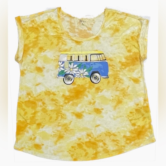 TIE-DYE VW BUS GRAPHIC TEE. STYLE & CO. USED ONLY ONCE. Excellent condition. - Picture 9 of 9